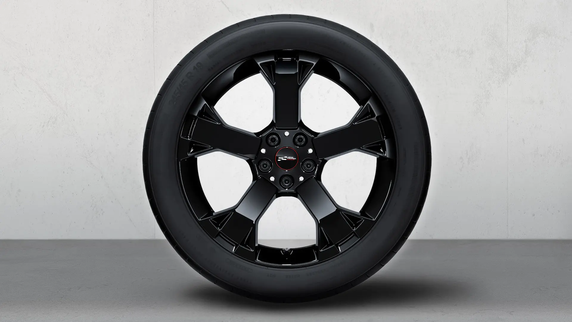 19-inch JCW Runway Spoke 948 in jet black uni, summer complete wheel set