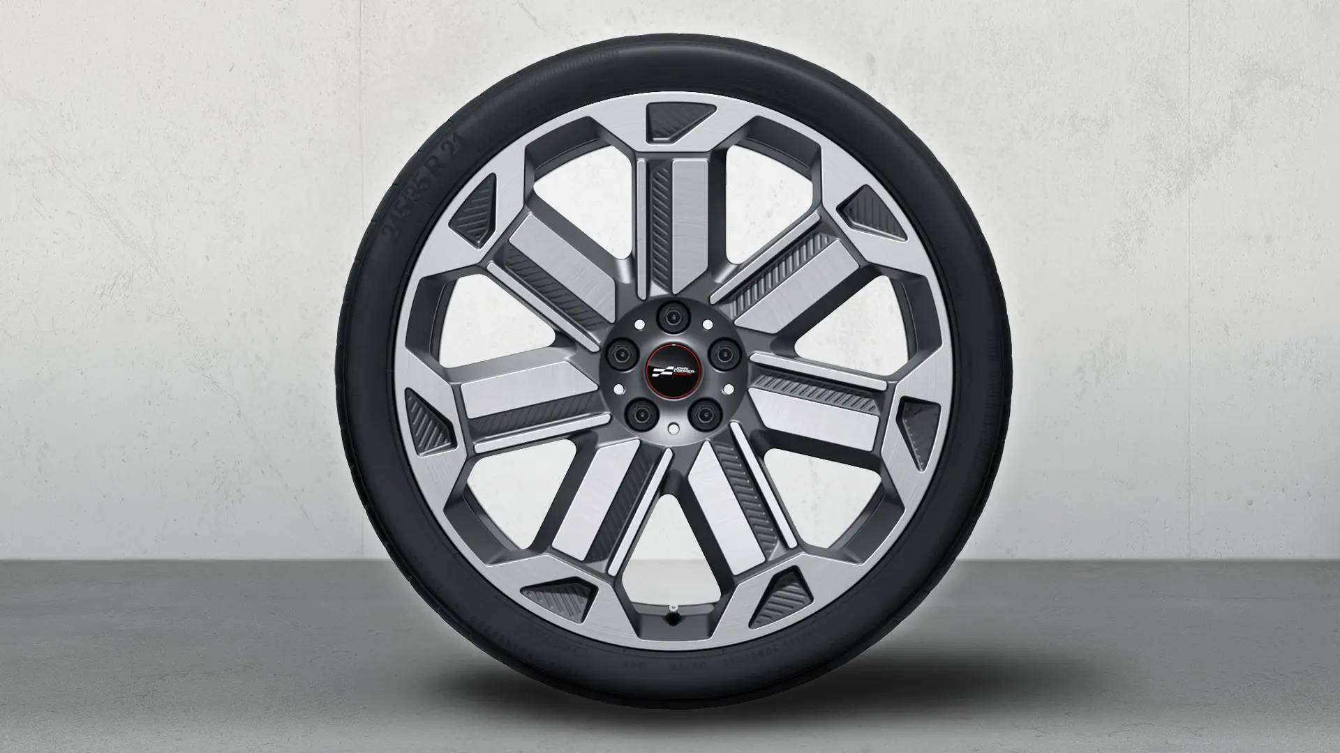 21" JCW alloy casted wheel Rallye Spoke 950 Bicolor (Frozen Gunmetal Grey, bright polished), summer complete wheel set