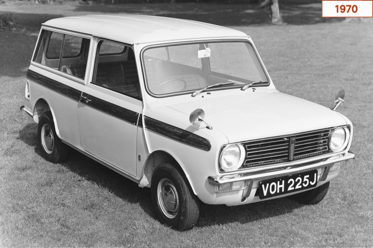 1970 – The Mini Clubman Estate debuts.