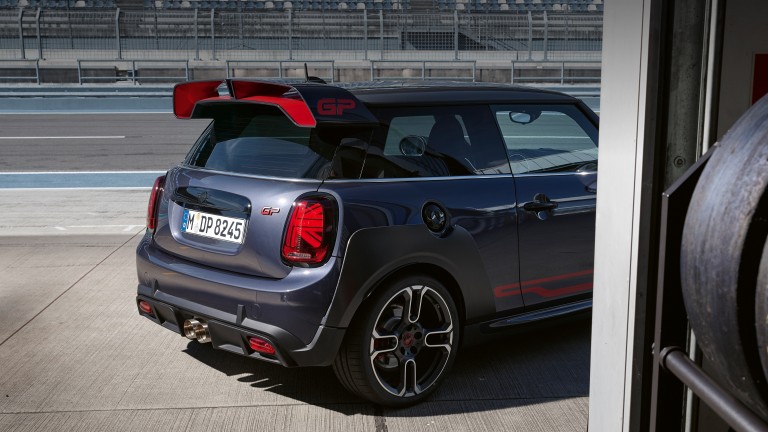 MINI John Cooper Works GP – grey and red – side view